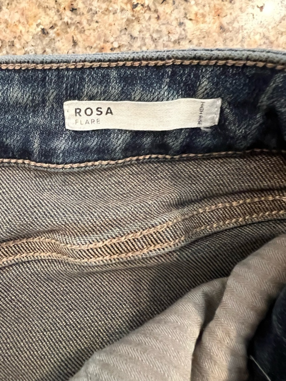 Dear John Rosa Flare Jeans Size 27 High Rise Stretch Denim Dark Wash - Picture 8 of 9